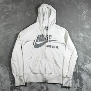 Nike Hoodie Kids Youth Medium 8 to 10 Full Zip Just Do It Big Swoosh Embroidered